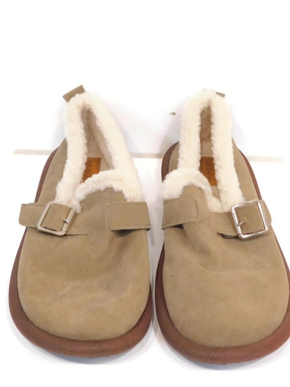 ✨ SRSOO Brown Suede Fleece-Lined Clogs ✨